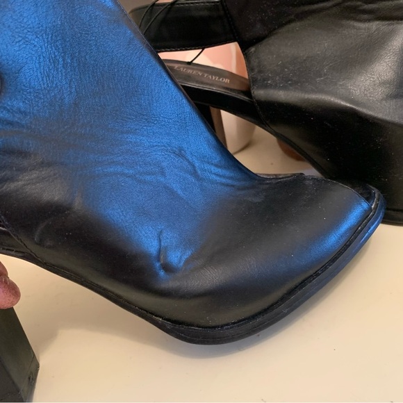 NWT- open toe shoes sandals black size 10 - Picture 4 of 6